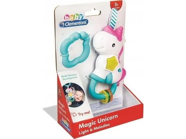 Baby Electronic Rattle Unicorn, Poika/tyttö, 3 kuukautta, Monivärinen