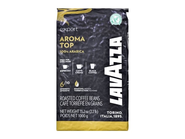 Lavazza Aroma Top, 1 kg, Americano, Cappuccino, Kaffe, Espresso, Middels brent