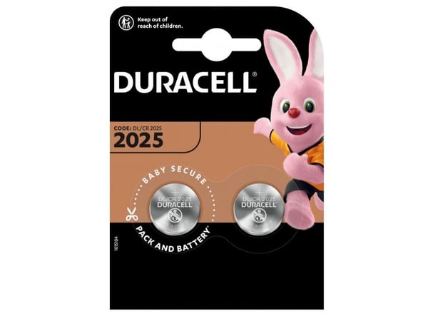 Duracell litium knappcellsbatteri 2 st (CR2025)