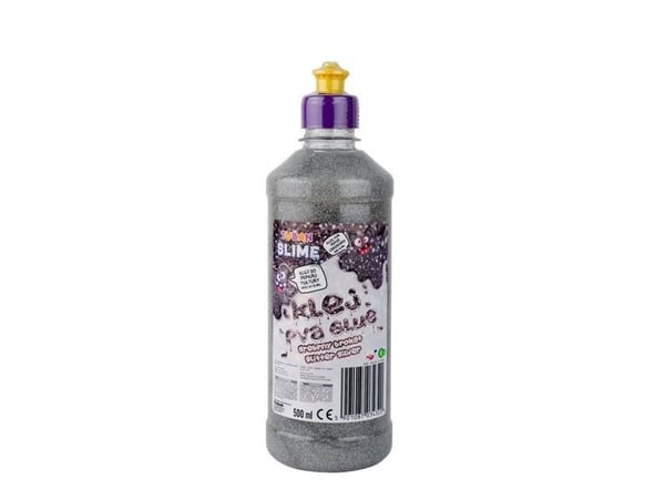 Lim sølv glitter 500 ml