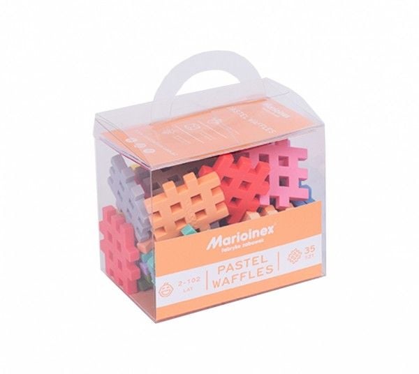 Marioinex waffleklosser mini pastell 35 deler 2+