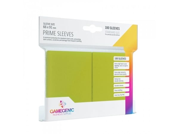 GameGenic Prime Sleeves Lime