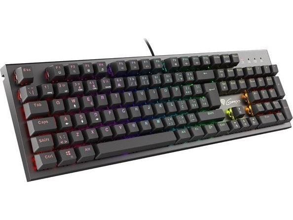 GENESIS THOR 300, Koblet med ledninger (ikke trådløs), USB, Mekanisk nøkkelbryter, QWERTY, RGB LED, Svart