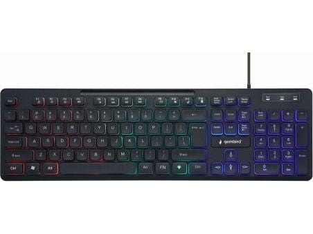 Gembird KB-UML-02, Täysikokoinen (100 %), USB, LED, Musta