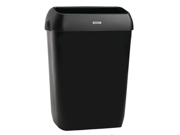 Affaldskurv Katrin 50 ltr med Låg Sort til Vægophæng,stk