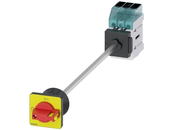 Siemensin kuormakytkin, punainen, keltainen, 3-napainen, 16 mm², 63 A, 690 V/AC, 3LD34400TK13, 3P, IP65, 60 mm, 68 mm, 83 mm, 420 mm