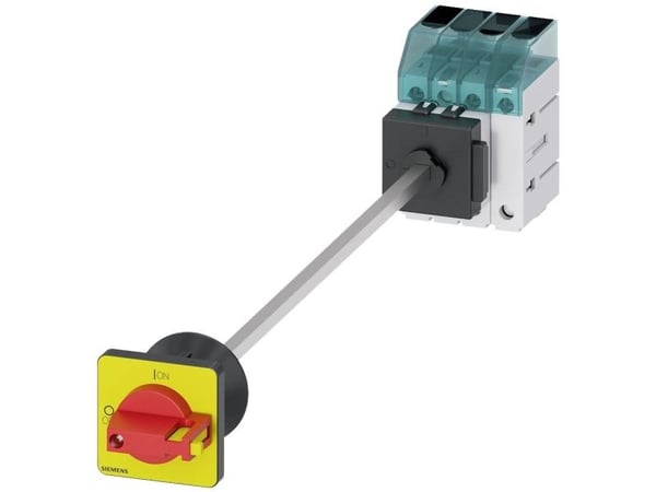 Siemensin kuormakytkin, punainen, keltainen, 4-napainen, 16 mm², 63 A, 690 V/AC, 3LD34400TL13, 4P, IP65, 60 mm, 68 mm, 83 mm, 420 mm