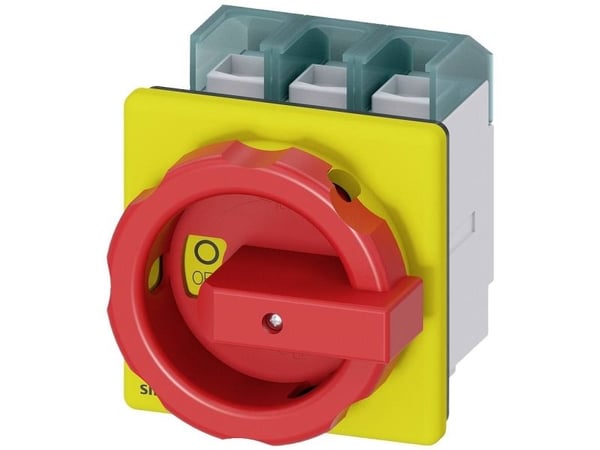 Siemens 0-1 3P 125A nokkakytkin sisäänrakennettu keltainen/punainen IP65 (3LD2804-0TK53)