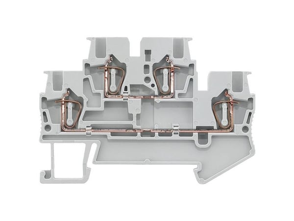 Siemens 8WH20250AE00 Kaksoispistorasiapistoke 4,2 mm jousiliitäntä Harmaa 50 kpl