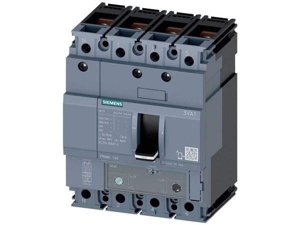 Siemens 3VA1196-3EF42-0AA0 Strömbrytare 1 st Inställningsområde (ström): 11 - 16 A Kopplingsspänning (max.): 690 V/AC (B x H x D) 101,6 x 130 x 70 mm