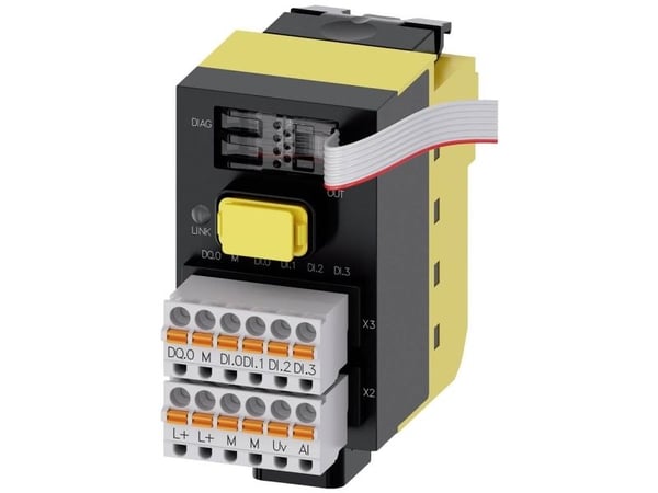 Failsafe gränssnittsmodul Profinet 1DQ 4DI 1AI 24V DC, fjäderanslutning, montage på montageplåt SIRIUS ACT 3SU1400-1LL10-3BA1