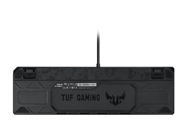 ASUS TUF Gaming K3 - Tastatur - bakgrunnsbelyst - USB - USA - tastsvitsj: rød svitsj - rødmetallsgrå