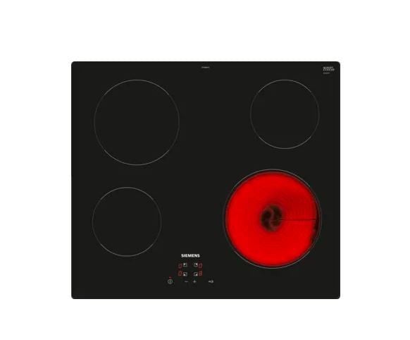 Siemens iQ100 ET61RBEA1E, Sort, Innebygget, 60 cm, Keramisk, 4 zone(s), 4 zone(s)