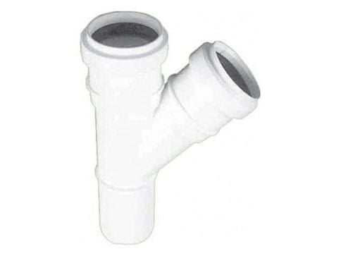 HTP grenrör 45 grader 32-32 mm med 2 muffar vit