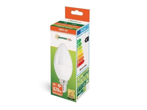 Spectrum LED-lampa E14 B38 8W 3000K 710 lm