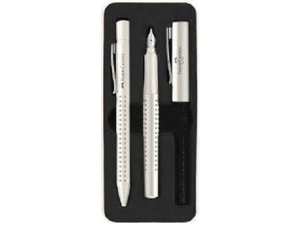 Faber-Castell 201527, Valkoinen, 2 kpl, Kuulakärkikynä + mustekynä
