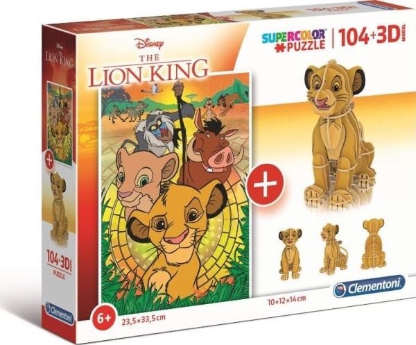 Clementoni Lion King, 104 stykker, Fjernsyn/ filmer, 6 år