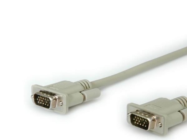 ROLINE 1.8m VGA, 1,8 m, VGA (D-Sub), VGA (D-Sub), Hankjønn, Hankjønn, Grå