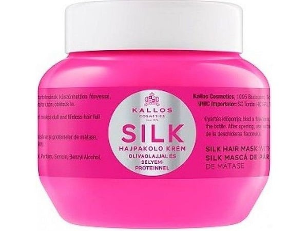 KALLOS silkehårmaske med olivenolje og silkeprotein silkemaske for veps med olivenolje og silkeproteiner 275ml