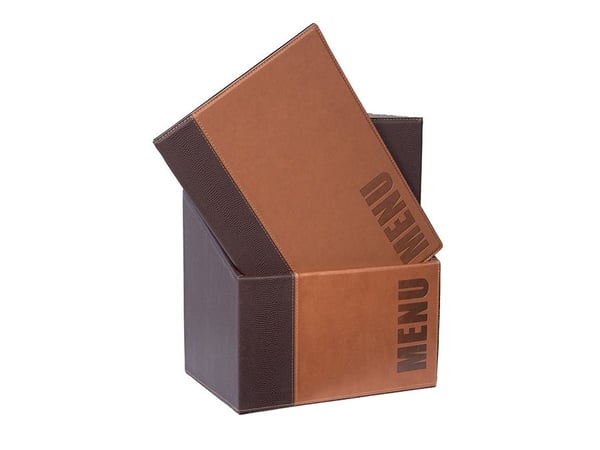 Securit MC-BOX-TRA4-LB, A4, Metall, PU lær, Brun, Matt, Lakk, Plastikk, Avrundede hjørner