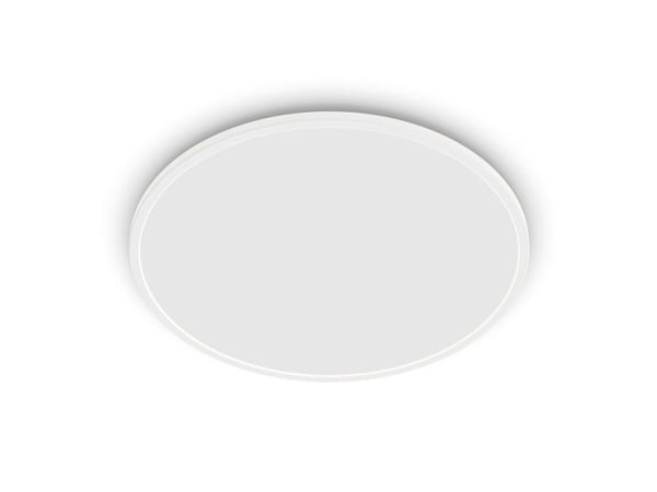 Philips Superslim-taklampe, 15 W, Hvit, Metall, Plast, IP54, Terrasse, Hage, II, Tidsriktig