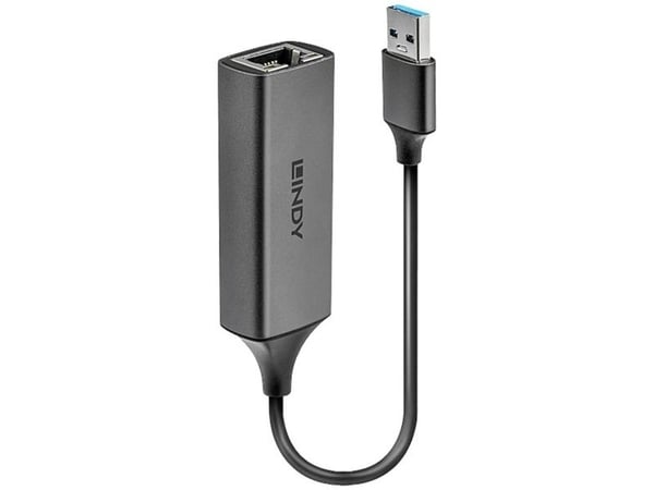 Lindy 43298, Langallinen, USB, Ethernet, 5000 Mbit/s, Hopea