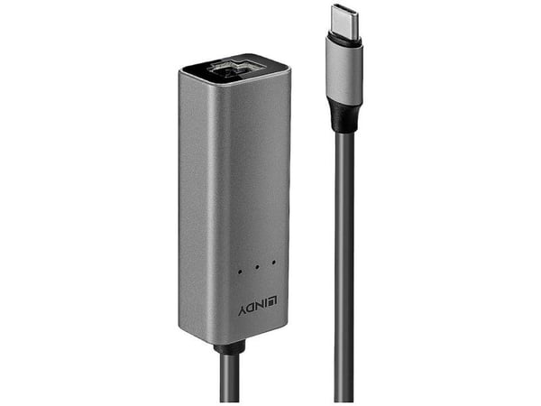 Lindy 43314, Langallinen, USB Type-C, Ethernet, 2500 Mbit/s, Hopea