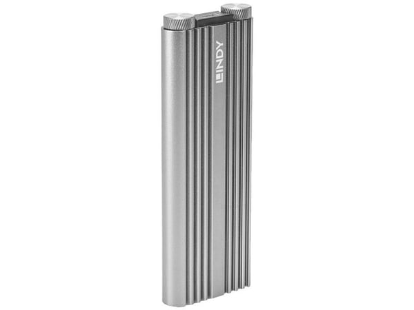Lindy 43318, SSD-kabinett, M.2, PCI Express, 20 Gbit/s, USB-tilkobling, Sølv