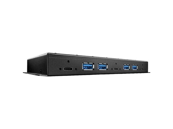 Lindy 43275, USB 3.2 Gen 2 (3.1 Gen 2) Type-A, USB 3.2 Gen 1 (3.1 Gen 1) Type-A, USB 3.2 Gen 1 (3.1 Gen 1) Type-C, 10000 Mbit/s, Musta, Metalli, CE...