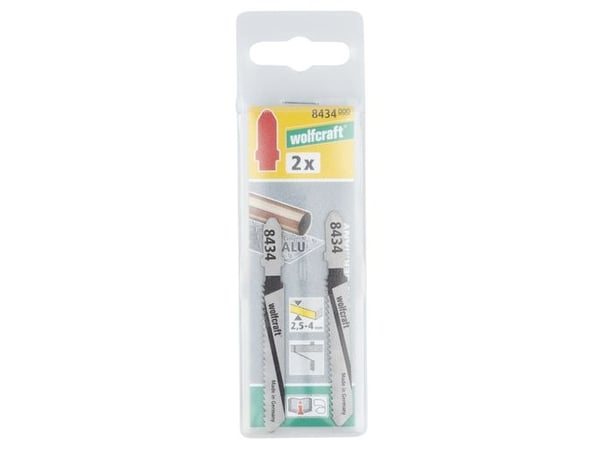 wolfcraft GmbH 4006885843400, Stikksagblad, Aluminium, Stål, High Carbon Steel (HCS), Rustfritt stål, 2 mm, 2 stk