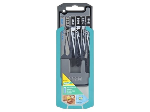 wolfcraft GmbH 8631000, Stikksagblad, Aluminium, Ikke-jernholdig metall, Blad metall, Mykt tre, Rustfritt stål, High Carbon Steel (HCS), High-Speed... wolfcraft GmbH 8631000, Stikksagblad, Aluminium, Ikke-jernholdig metall, Blad metall, Mykt tre, Rustfritt stål, High Carbon Steel (HCS), High-Speed...