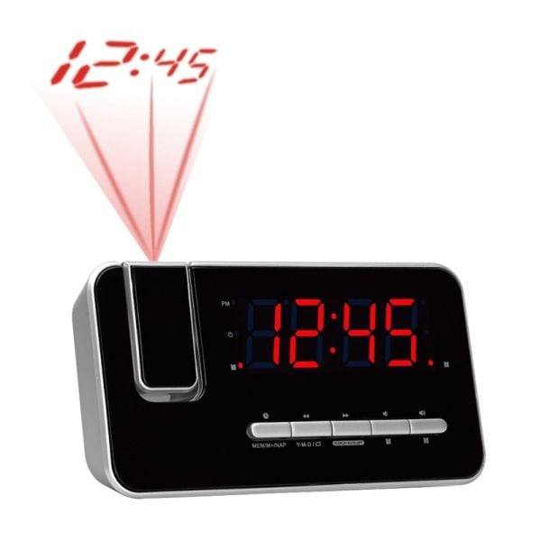 Clockradio Denver CRP-618 - Ur - Digital - FM - PLL - LED - 3,05 cm - (1.2") - Rød