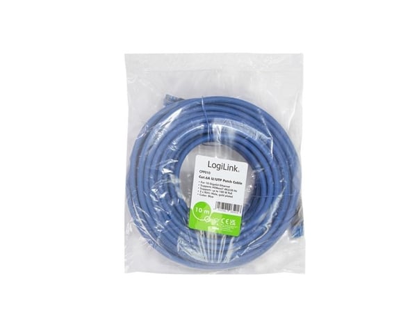 LogiLink CPP010, 10 m, Cat6a, U/UTP (UTP), RJ-45, RJ-45, RJ-45