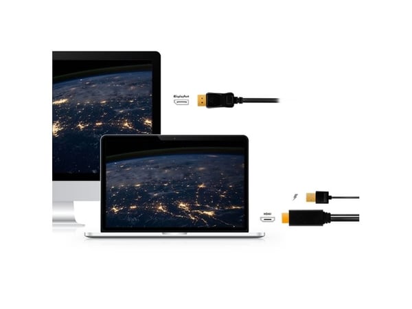 LogiLink CH0091, 2 m, HDMI + USB Type-A, DisplayPort, Hanstik, Suora, Suora
