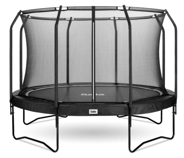 Salta 556, Trampoline over bakken, Rund, 150 kg, 5 år, Safety net, Sort