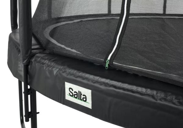 Salta 556, Trampoline over bakken, Rund, 150 kg, 5 år, Safety net, Sort