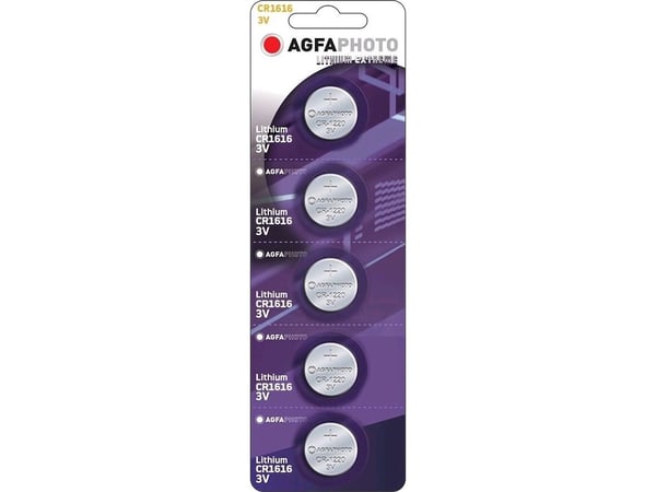 Agfa batteri CR1616, 5 stk