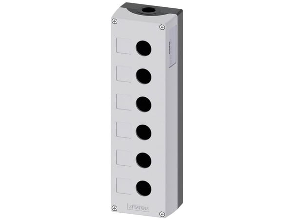 Siemens 3SU1856-0AA00-0AB1 Tyhjä kotelo 6 asennuspistettä, Maahan kiinnitettäväksi (L x S x K) 285 x 85 x 64 mm Harmaa 1 kpl
