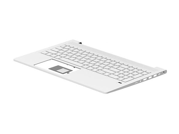 HP - Ersättningstangentbord för bärbar dator - med ClickPad - brittisk - med övre skydd