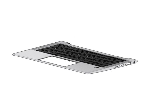 HP - Erstatningstastatur for bærbar PC - bakbelysning - Storbritannia - med toppdeksel - for EliteBook 830 G7 Notebook, 830 G8 Notebook