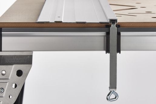 wolfcraft GmbH 6897000, Styreskinnekontakt, Wolfcraft FKS 145, MASTER cut 2600, MASTER work 1600, Aluminium, Sort, Europa
