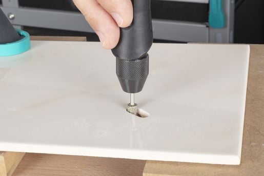 wolfcraft GmbH 5989000, Drill, Rotasjons hammer, Drill bit set, Høyrehåndsrotasjon, 8 mm, Keramisk, Glass, Ikke-jernholdig metall, Flis, 3 mm