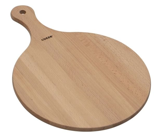 Cozze® pizzaskærebræt med håndtag Ø350 mm bøg