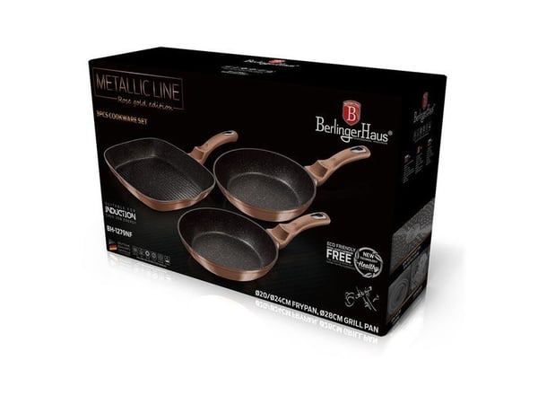 Stekepanne Berlinger Haus Metallic 20 24 28cm 3stk.