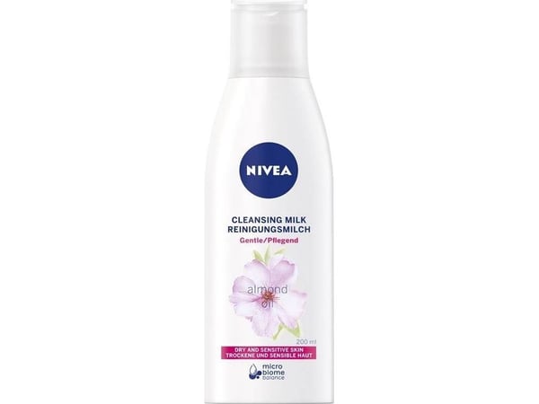 Nivea rensende melk for tørr og sensitiv hud 200 ml