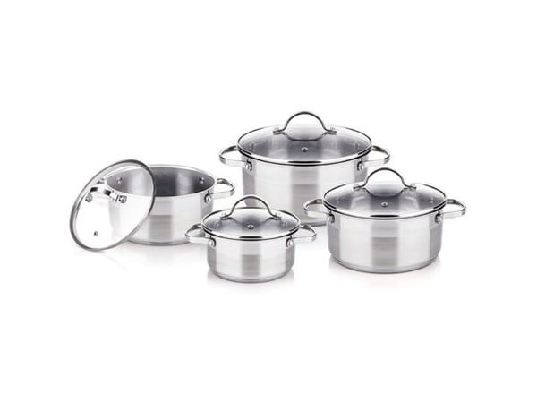 Lamart LTSSSET8, Kattilasetti, Ruostumaton teräs, Lasi, Ruostumaton teräs, Ruostumaton teräs, Ruostumaton teräs, Lasi