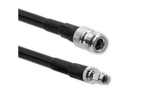Qoltec 57028, 5 m, LMR400, N-tyyppi, RP-SMA, Musta