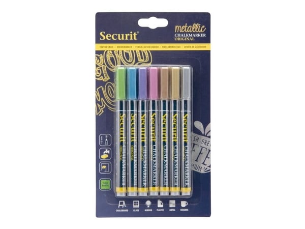 Securit BL-SMA100-V7-MT, Blå, Gull, Grønn, Rosa, Lilla, Sølv, 7 stykker