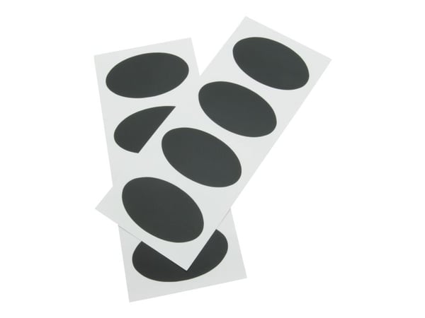 Securit CS-OVAL-8, 85 x 50 mm, PVC, Svart