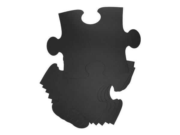 Kridttavle, Securit, sort, Puzzle pakke a 6 stk
